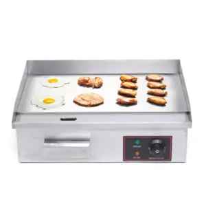 شواية كهربائية بقوة 1.6 كيلو واط صاج شوي BBQ من الفولاذ المقاوم للصدأ